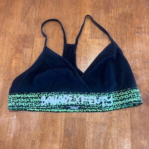 Savage X Fenty Black and Green Sports Bra